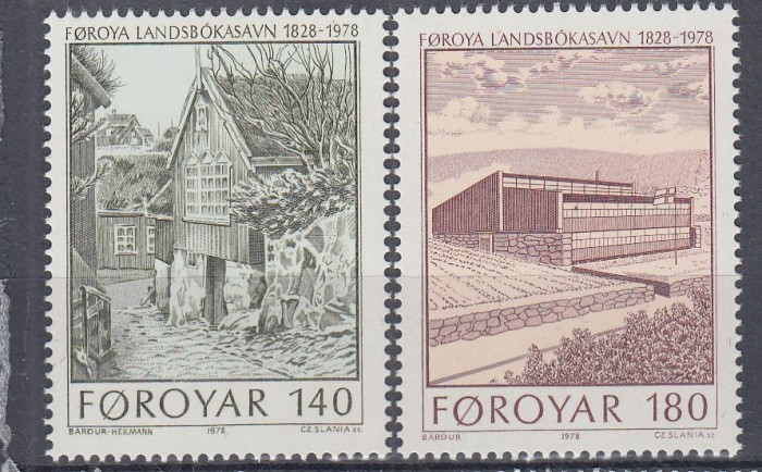 FEROE 1978 CLADIRI SERIE MNH
