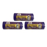 Set 3x Saci menajeri LDPE super rezistenti Simina, VIOLET, 35l, 15 buc/rola