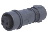 Conector Circular Mufă Mamă 2 PIN Nichelat Buccaneer 6000
