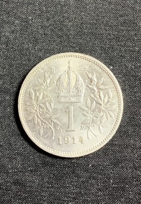 Moneda 1 coroana 1914 Austria argint foto
