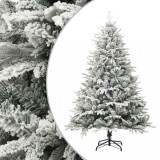 vidaXL Pom de Crăciun artificial cu zăpadă, verde, 180 cm, PVC &amp; PE 328494