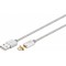 Cablu USB 2.0 cu mufa magnetica micro USB 1.2m argintiu Goobay
