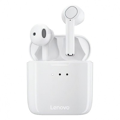 Handsfree Casti Bluetooth Lenovo QT83, cu Suport Incarcare, Alb foto