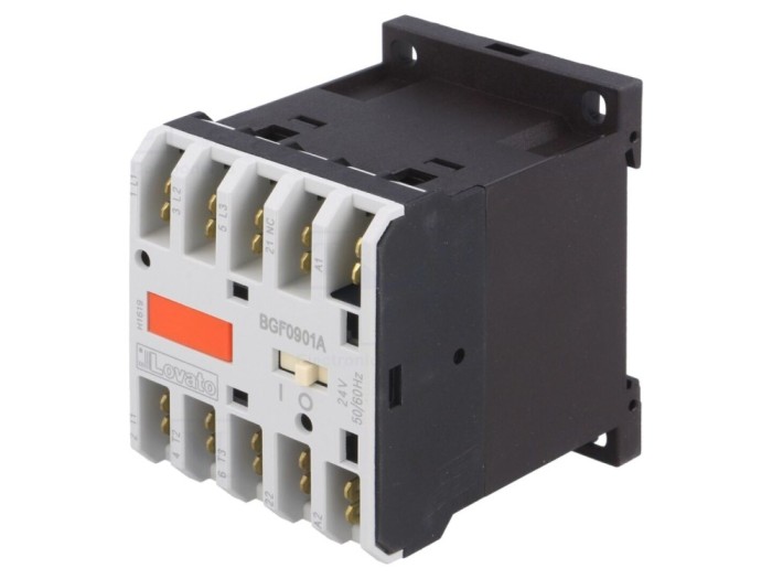 Contactor 3-pol 9A 24VAC
