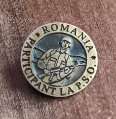 QW9 N5 64 - insigna - militar - participant la PSO - Romania