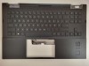 Carcasa superioara cu tastatura palmrest Laptop, HP, Omen 16-B, TPN-Q265 (2021), M62255-001, M62260-001, M62260-271, 44G3KTATP70, iluminata RGB 20 pin