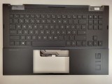 Carcasa superioara cu tastatura palmrest Laptop, HP, Omen 16-B, TPN-Q265 (2021), M62255-001, M62260-001, M62260-271, 44G3KTATP70, iluminata RGB 20 pin