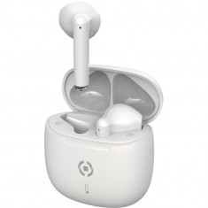 Casti In-Ear Bluetooth Celly Buz2, True Wireless, 4 ore, Alb
