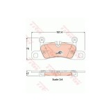 Set placute frana Trw GDB1875, parte montare : Punte spate