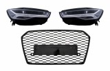 Grila Bara Fata cu Faruri Full LED Semnalizare Dinamica Secventiala AUDI A6 4G RS6 Matrix Design Facelift (2015-2018) Performance AutoTuning, KITT