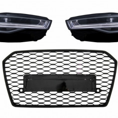 Grila Bara Fata cu Faruri Full LED Semnalizare Dinamica Secventiala AUDI A6 4G RS6 Matrix Design Facelift (2015-2018) Performance AutoTuning