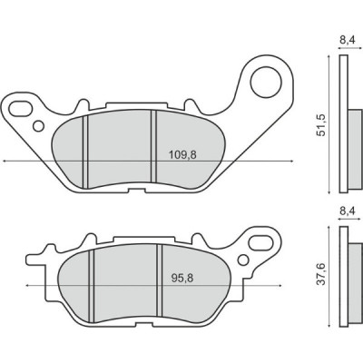 Placute frana Yamaha T 135 Crypton Cod Produs: MX_NEW 225103290RM foto