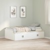VidaXL Cadru de pat cu depozitare Alb 80 x 200 cm Lemn compozit 3335197