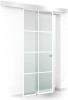 Usa glisanta Boss &reg; model Residence alb, 90x215 cm, sticla mata 8 mm, culisanta in ambele directii, Modern Glass Art