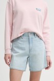 Levi&#039;s pantaloni scurti jeans HIGH BAGGY SHORT femei, neted, high waist, A9311