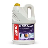 Detergent Pardoseli Profesional Sano S-250, 4L, Fara Spumare, Universal, Parfumat, Curatare Manuala/Automata