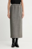 ISABELLE BLANCHE fustă cu l&acirc;nă culoarea gri, maxi, drept, IS25FW-G081-T012