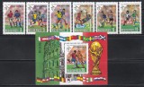 Ungaria 1990 - Cupa Mondială de fotbal - Italia, Serie + Colita, MNH, Nestampilat