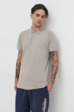 Hollister Co. tricou polo barbati, culoarea bej, neted