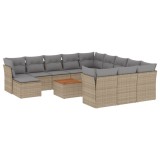Cumpara ieftin Patio Sofa Set 11-Locuri Amestec de bej si gri deschis