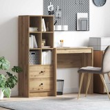 vidaXL Birou cu spațiu de depozitare cu sertar 2 pcs stejar artizanal 3337312