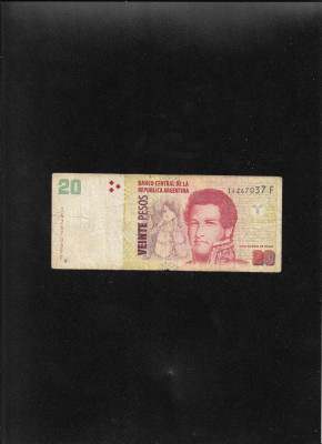 Argentina 20 pesos 2016 seria14267037 graffiti foto