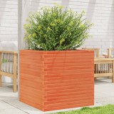 VidaXL Jardinieră grădină, maro ceruit, 70x70x68,5 cm, lemn masiv pin