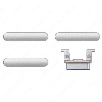 Side Key iPhone 8, 8 Plus, SET, Silver foto