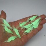 10pcs Glow &icirc;n &icirc;ntuneric silicon creveți cu c&acirc;rlige de momeală de pescuit -