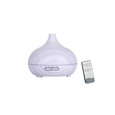 Difuzor aromaterapie cu ultrasunete telecomanda si lumina LED 7 culori V-Rising VR-N10RC 550 ml lemn alb foto
