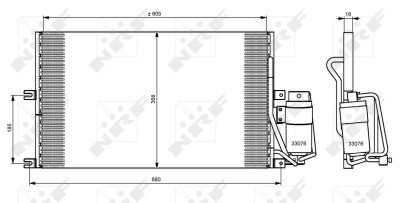 NRF 35183 EASY FIT Condensator, climatizare foto