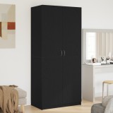 Șifonier vidaXL Stejar Negru 90x52x200 cm Lemn Prelucrat Dulap Dormitor Negru