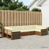Cumpara ieftin Set de canapele de exterior 7 buc. 7-Locuri Natural si Crem