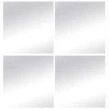 Placi de oglinda fara rama, 30x30 cm, set 4 buc, argintiu, CMCLASS