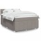vidaXL Pat continental cu saltea gri taupe 140x200 cm material textil 3287109