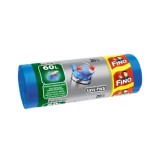 Saci menajeri cu manere FINO Easy-Pack, 60 L, 20 buc/rola