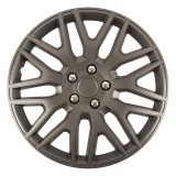 Capac roata auto Versaco Dakar NC 16 inch grafit cu suruburi crom, pentru jante din otel, ABS, 1 bucata, montaj rapid si fixare sigura