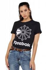 Tricou femei Reebok Classic Big Logo Tee Negru foto