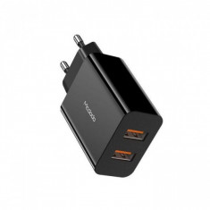 Mcdodo Incarcator Retea Quick Charger Dual USB Black (QC3.0, 18W) foto