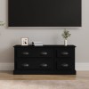 VidaXL Comodă TV, negru, 100x35,5x45 cm, lemn prelucrat