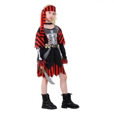 Costum de Halloween, pirat schelet pentru fete foto