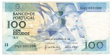 Portugalia 100 Escudos 24.11.1988 Seria DQX0011106