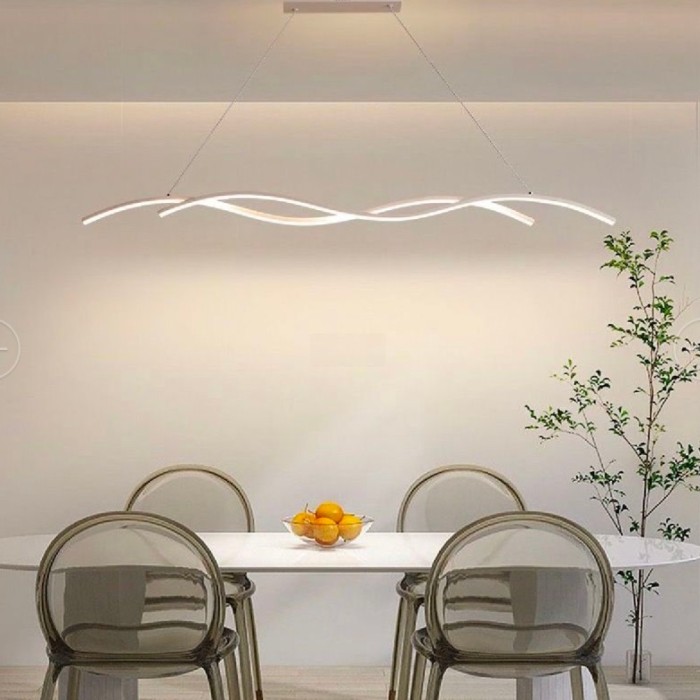 Lustra LED cu telecomanda STUDIO JELENA, 35W, lumina Rece/Calda/Neutra, Dimabila, Alb ModernLight Concept