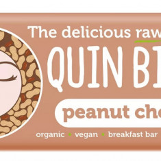 Baton bio raw vegan cu arahide si ciocolata - Quin Bite 30 g | Quin Bite