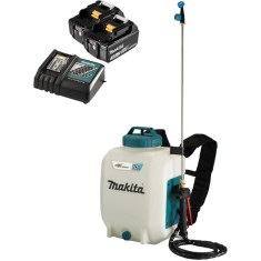 Makita DUS108Z + 2 x BL1830B + DC18RC - Pulverizator 5 bar 10 l + Set 2 acumulatori si incarcator Li-Ion 18 V 3 Ah