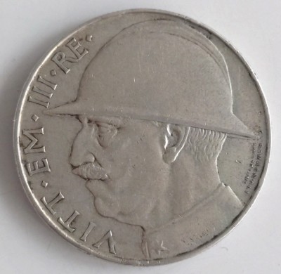 Moneda Italia - 20 Lire 1928 - Argint - Rara foto