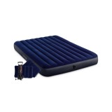 Saltea gonflabila Intex 64765, pentru camping, 2 persoane, 203 x 152 x 25 cm + pompa + 2 perne