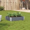VidaXL Jardinieră de grădină, gri, 80x60 cm, lemn masiv pin 3295837