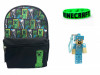 SET : Ghiozdan 30 cm, Breloc si bratara MINECRAFT !!, Unisex, Rucsac