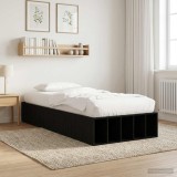 Cumpara ieftin Cadru de pat cu depozitare cu raft Stejar Negru 80 x 200 cm